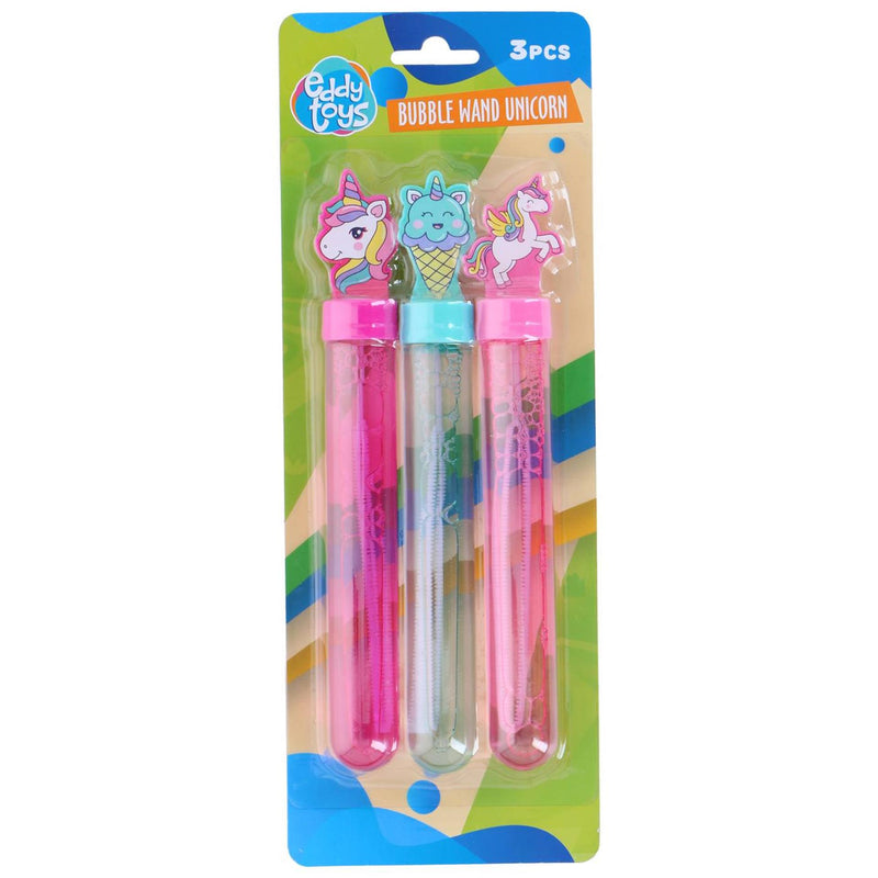 Load image into Gallery viewer, Eddy toys bellenblaas unicorn set 3 stuks - bellenblaas eenhoorn met bellenblaas stokje unicorn - bellenblaas flesjes voor kinderen - bellenblaas meisjes traktatie