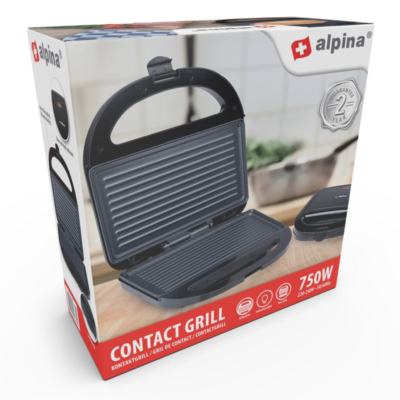 Load image into Gallery viewer, Alpina contactgrill 750w zwart