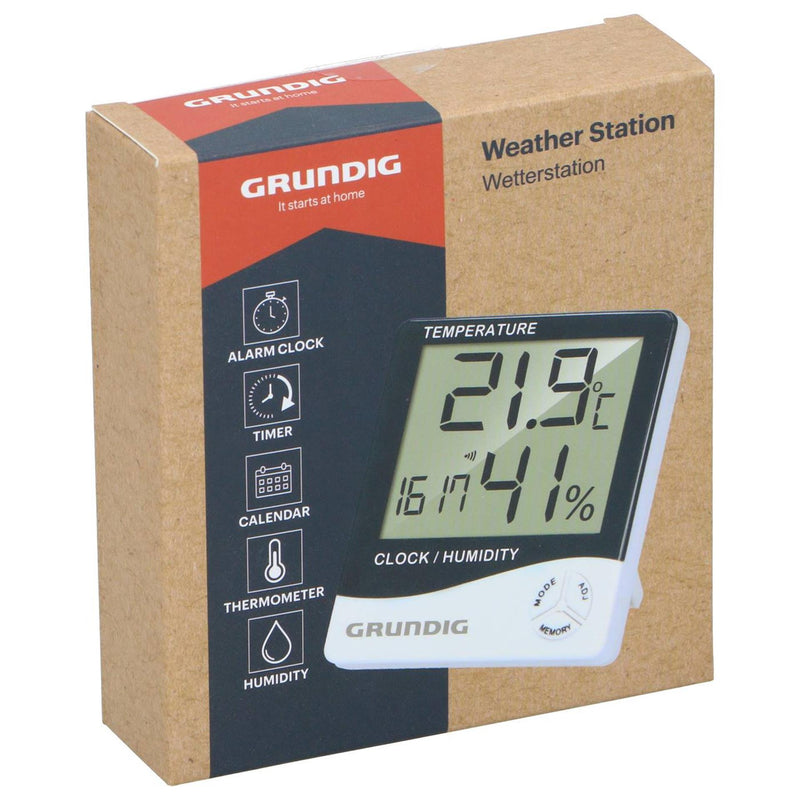 Load image into Gallery viewer, Grundig weerstation digitaal 10x10x2,5cm