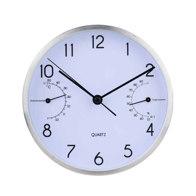 Load image into Gallery viewer, Tafelklok ø15cm wit-zilver of zwart-goud