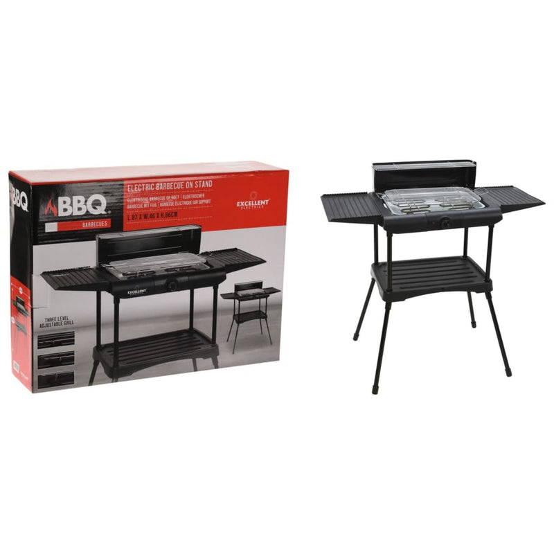 Load image into Gallery viewer, Progarden progarden barbecue elektrisch op standaard 2000 w zwart