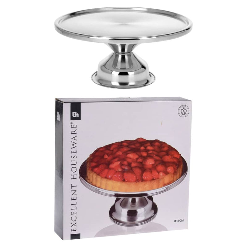 Load image into Gallery viewer, Excellent houseware houseware taartschaal 33 cm roestvrij staal