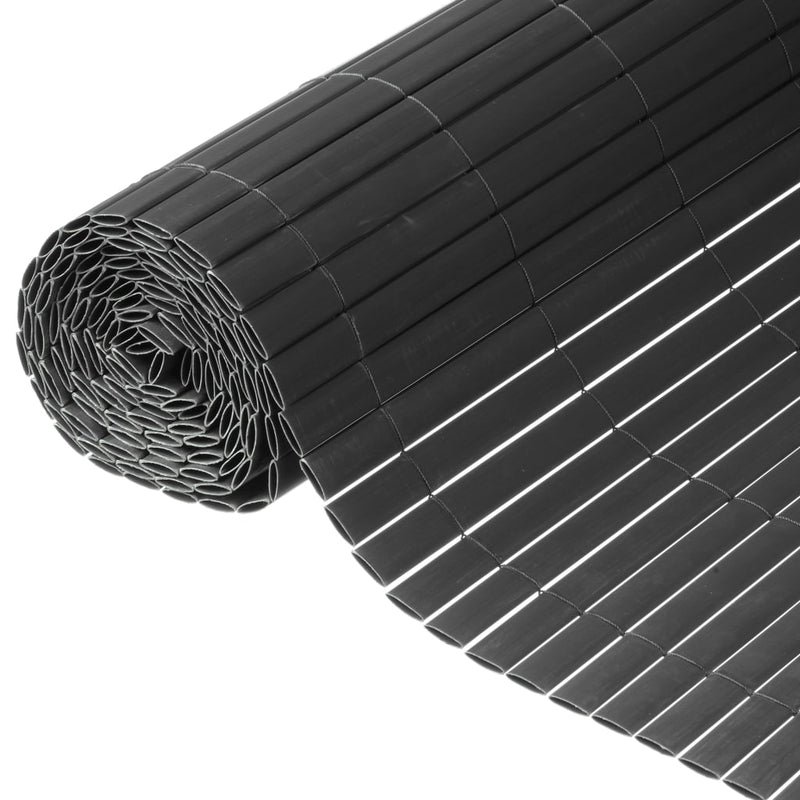 Load image into Gallery viewer, Nature tuinscherm dubbelzijdig 1x3 m pvc antraciet