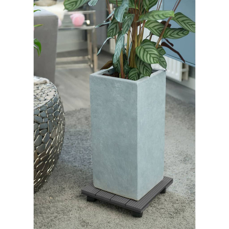 Load image into Gallery viewer, Nature plantentrolley vierkant 30x30 cm antracietkleurig hkc