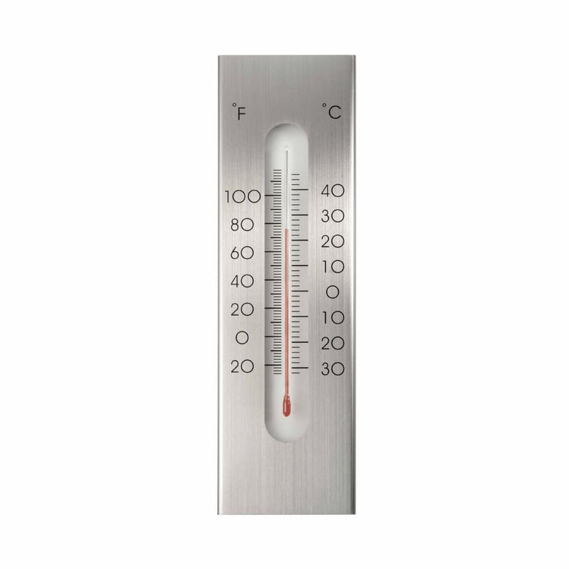 Load image into Gallery viewer, Nature wandthermometer 7x1x23 cm aluminium
