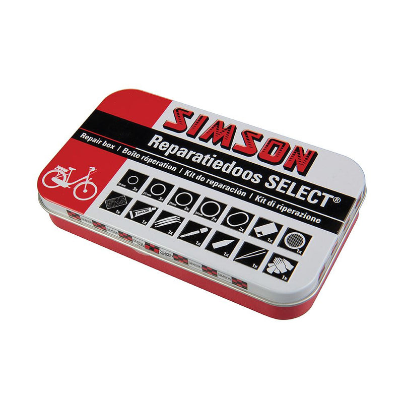 Load image into Gallery viewer, reparatiedoos Select 12,5 cm aluminium rood wit 23-delig