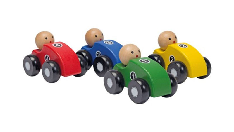 Load image into Gallery viewer, Houten auto's. 4 assortie. 3+