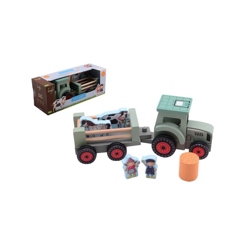 Load image into Gallery viewer, Johntoy jouéco® fien teun houten tractorset