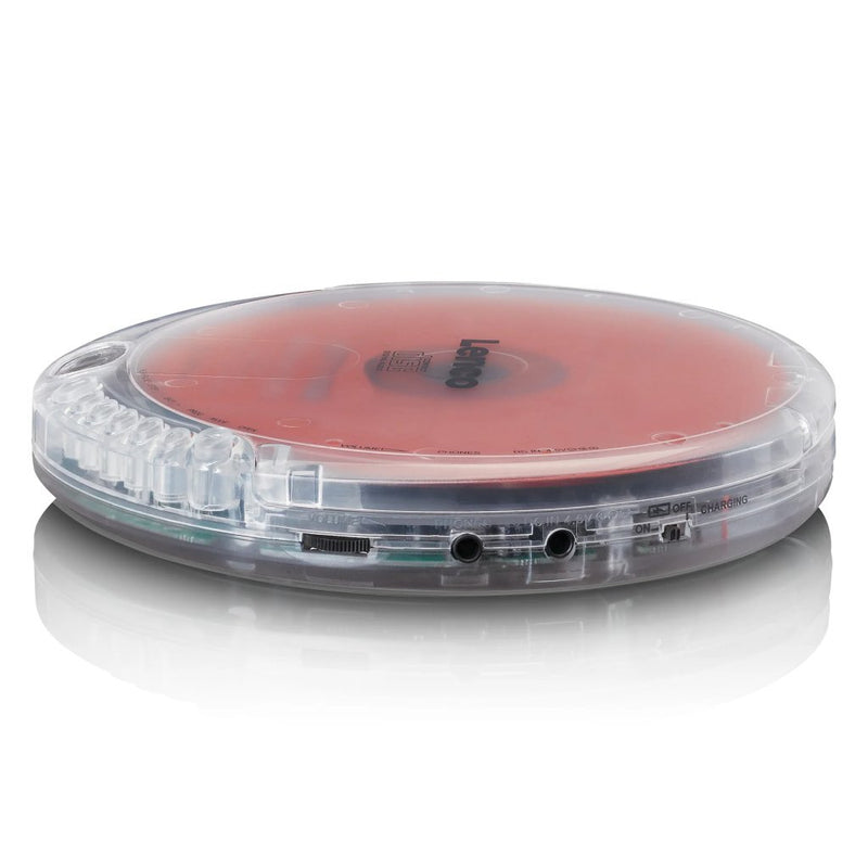 Load image into Gallery viewer, Lenco Lenco CD-012TR Portable CD Speler met Oplaadfunctie Transparant