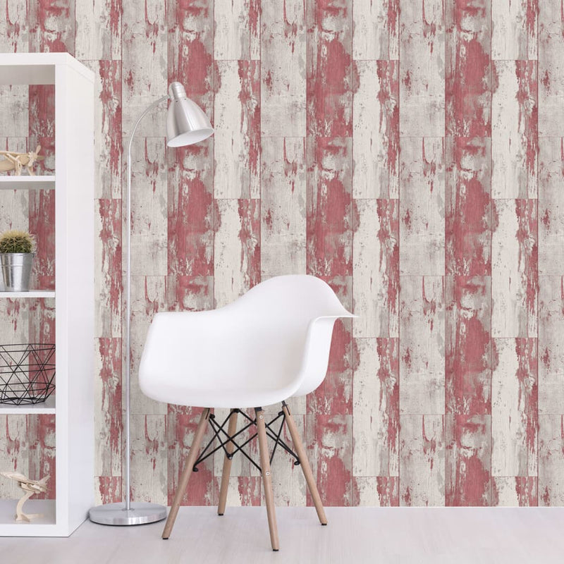 Load image into Gallery viewer, Dutch wallcoverings behang hout rood en beige