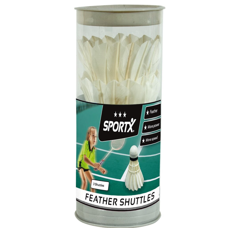 Load image into Gallery viewer, Sportx shuttle veren wit in koker, 3st.