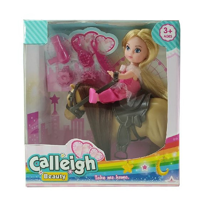 Load image into Gallery viewer, Basic calleigh mini paard met pop + accessoires