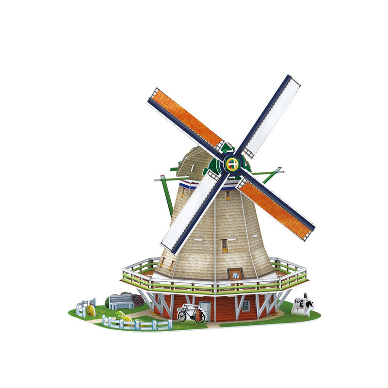 Afbeelding laden in galerijviewer, Cubic fun 3d puzzel hollandse windmolen 61 stukjes