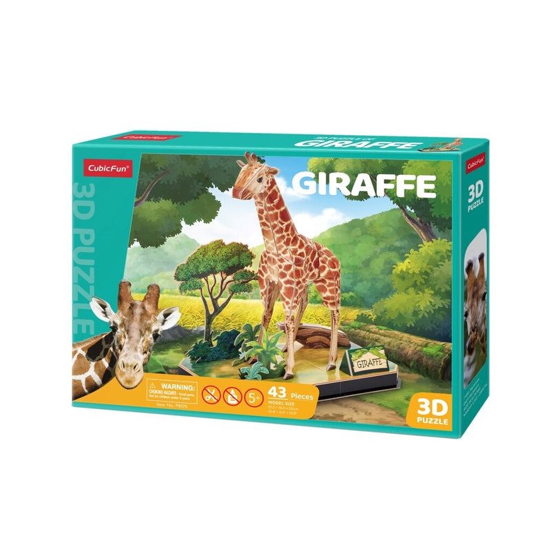 Load image into Gallery viewer, Cubic fun 3d puzzel giraffe 43 stukjes