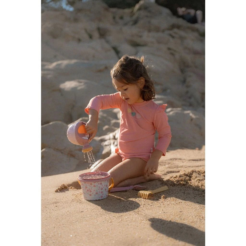 Load image into Gallery viewer, Little dutch pink flower strandset 5-delig roze