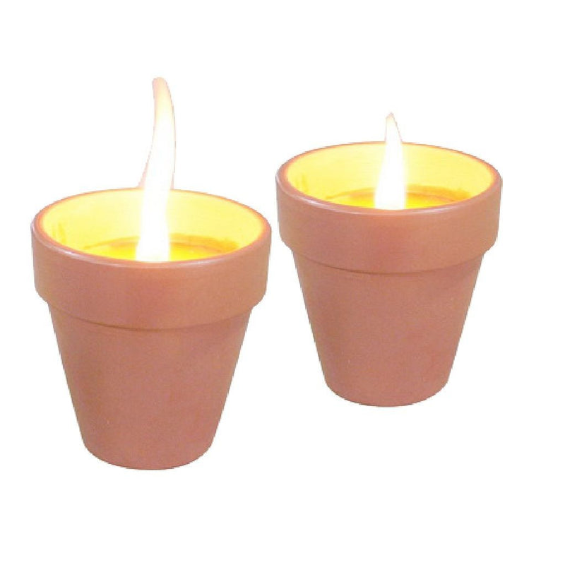 Load image into Gallery viewer, Basic Citronellakaarsen in Terracotta Potje 6.5 cm 3 Stuks