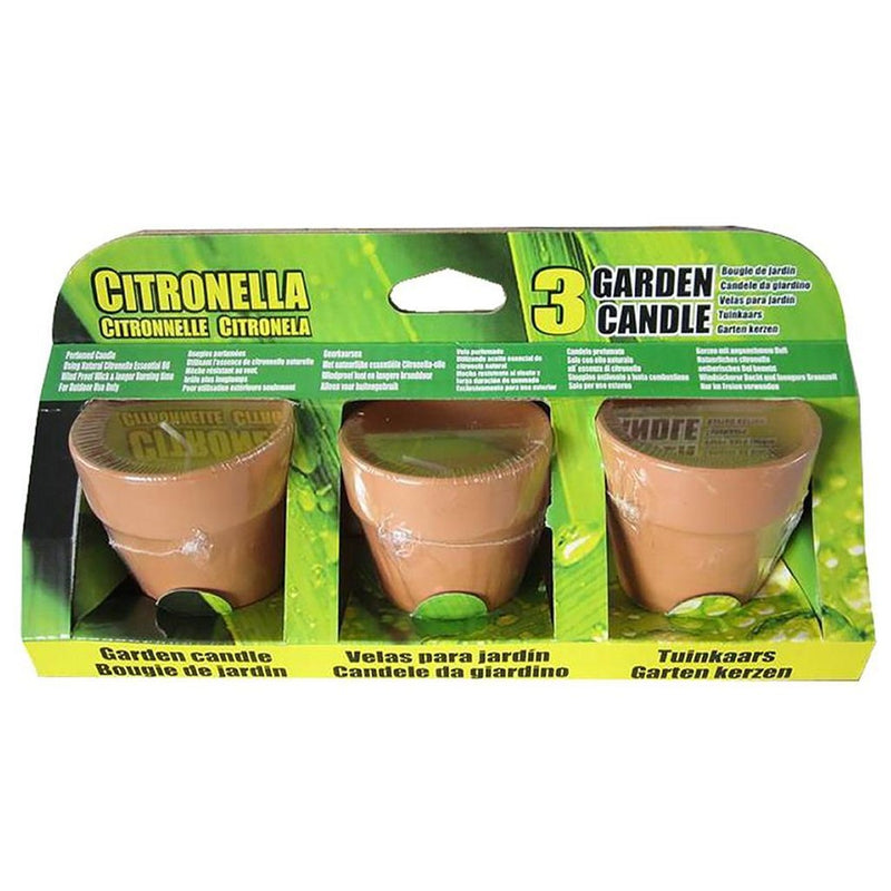 Load image into Gallery viewer, Basic Citronellakaarsen in Terracotta Potje 6.5 cm 3 Stuks