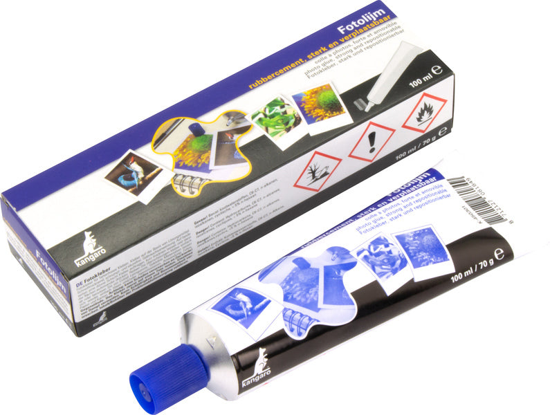Afbeelding laden in galerijviewer, Kangaro k-450301 fotolijm 100 ml rubbercement tube in doosje