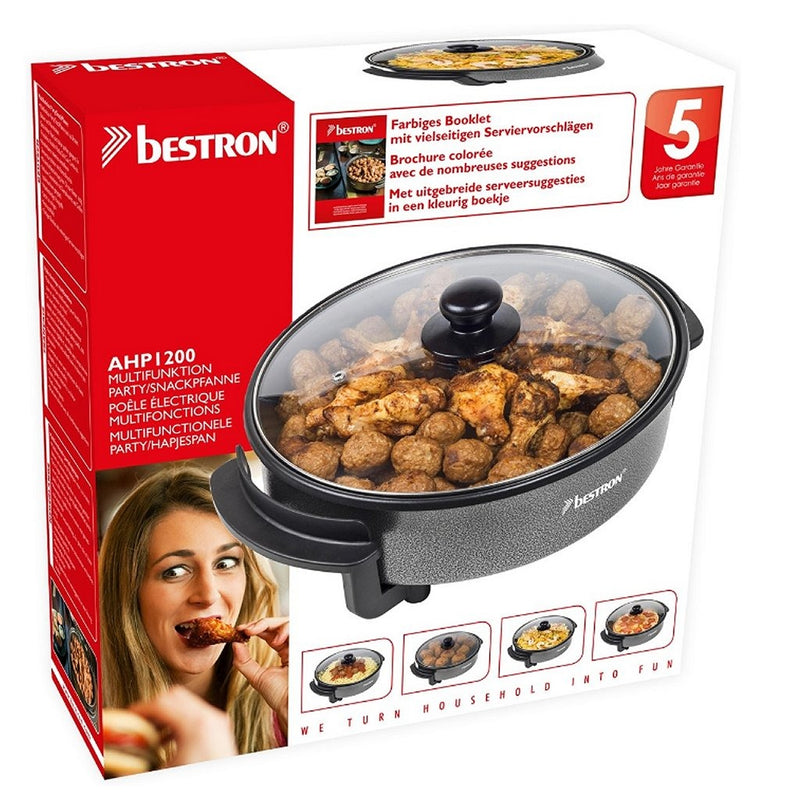 Load image into Gallery viewer, Bestron ahp1200 elektrische multifunctionele party-hapjespan zwart