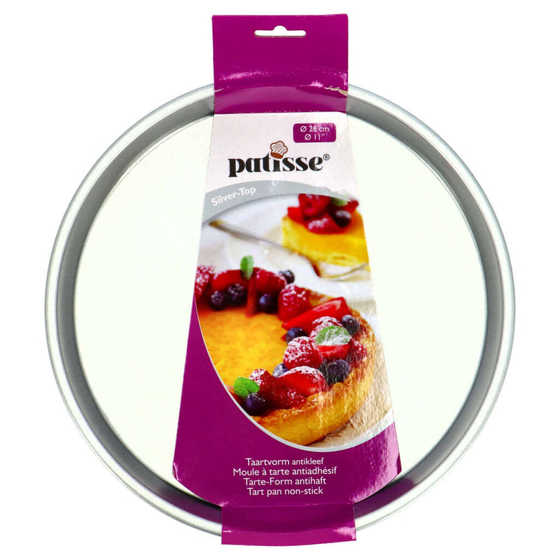 Afbeelding laden in galerijviewer, Patisse taartvorm antikleef 28 cm zilver