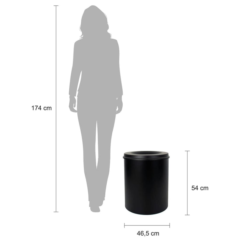 Load image into Gallery viewer, V-part prullenbak zelfdovend 80 l zwart