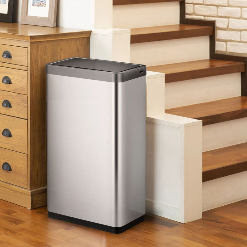 Load image into Gallery viewer, Eko vuilnisbak met sensor mirage x 80 l matzilverkleurig