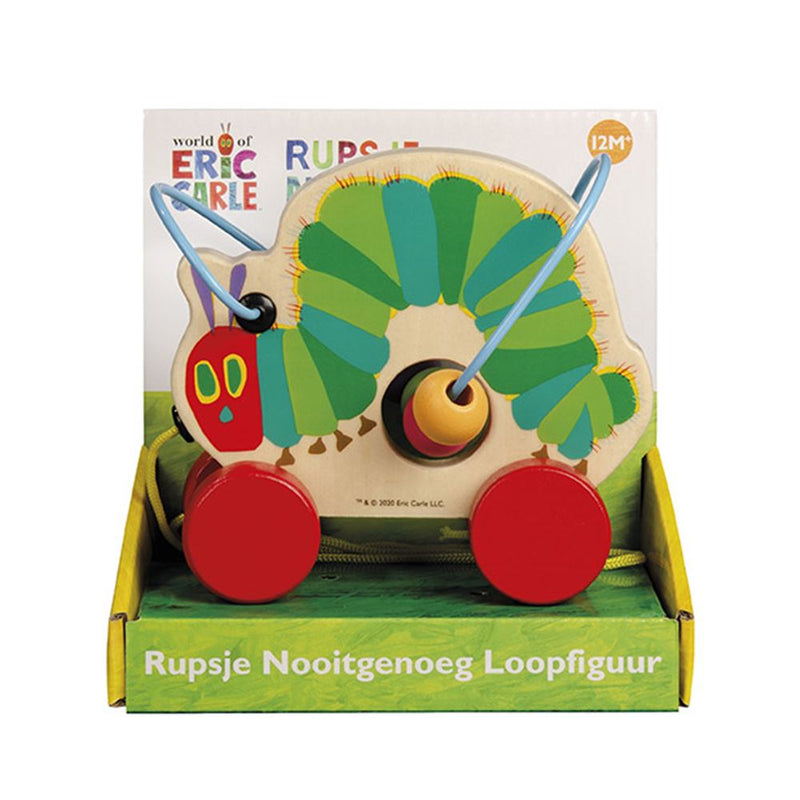 Load image into Gallery viewer, Bambolino rupsje nooitgenoeg trekfiguur hout. 0+