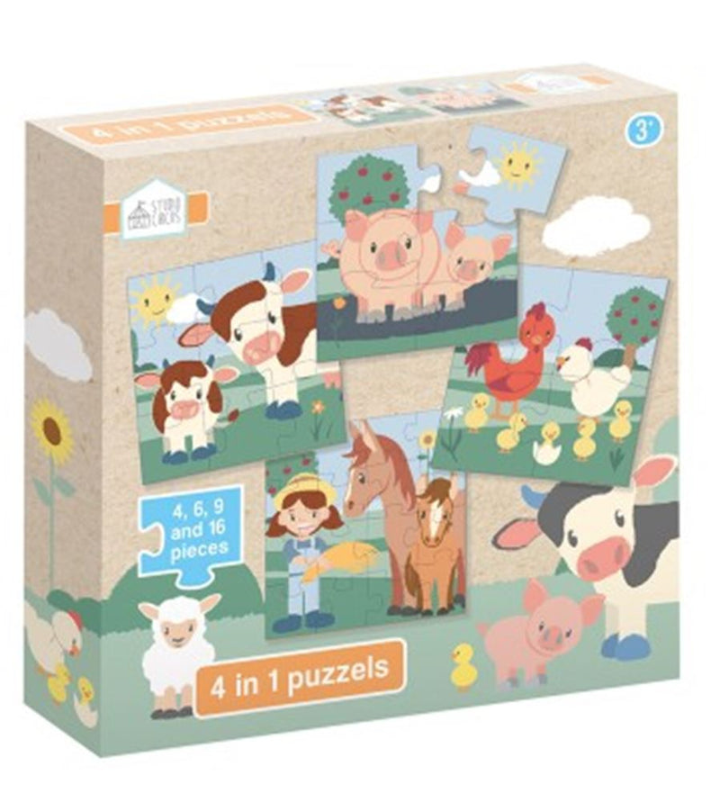 Afbeelding laden in galerijviewer, Studio circus 4 in 1 puzzel. 3+