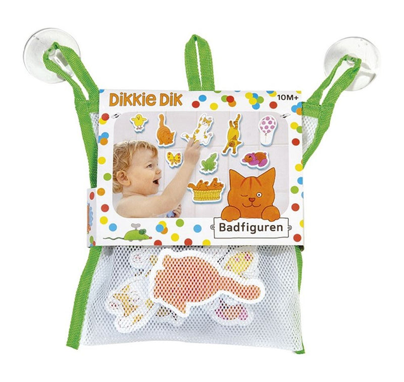 Load image into Gallery viewer, Bambolino dikkie dik badspeelgoed badfiguren, educatief speelgoed in opbergnetje - peuter kleuter speelgoed - toys - vanaf 1 jaar