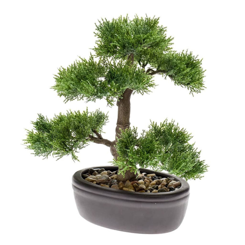 Load image into Gallery viewer, Emerald kunstplant ceder bonsai groen 32 cm 420001