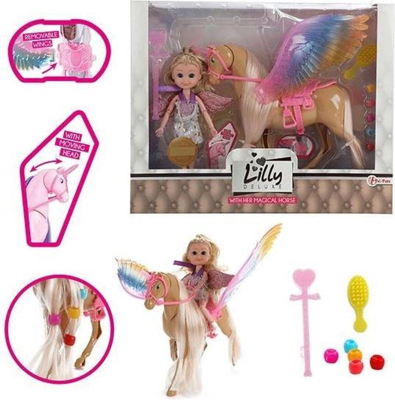 Load image into Gallery viewer, Lilly tienerpop 15cm met beweegbare eenhoorn lauren