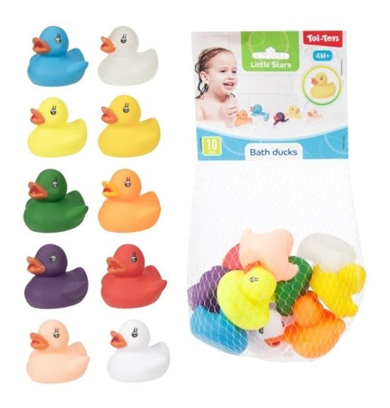 Load image into Gallery viewer, Toi-toys badeend cool colors net a 10st