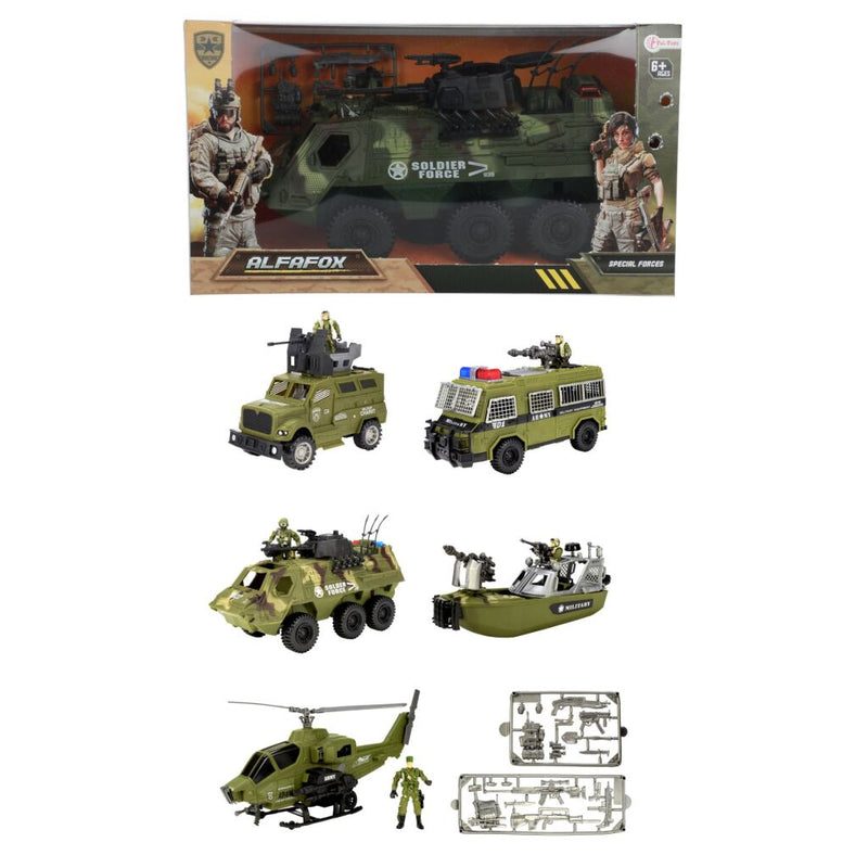 Load image into Gallery viewer, Army militair voertuig + soldaat en accessoires verschillende uitvoeringen