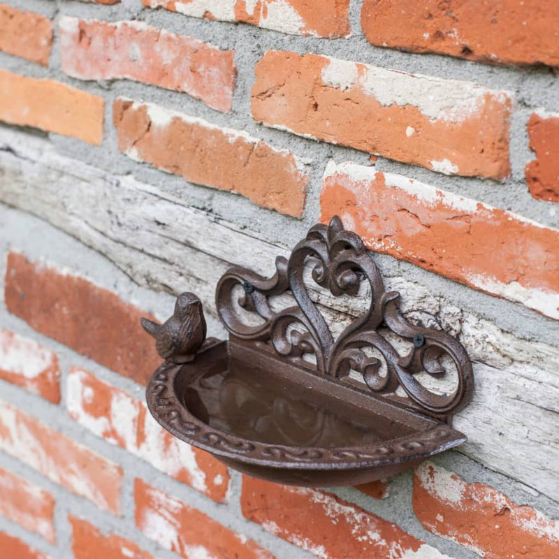 Load image into Gallery viewer, Esschert design vogelvoederbakje gietijzer bruin br26