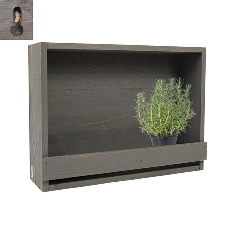 Afbeelding laden in galerijviewer, Esschert design houten bloempothouder 12.3x39.1x28.9 cm grijs