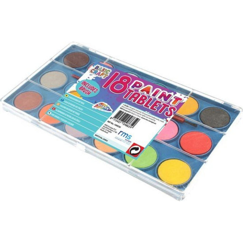 Load image into Gallery viewer, Grafix waterverfpalet met kwast, 18 kleuren.