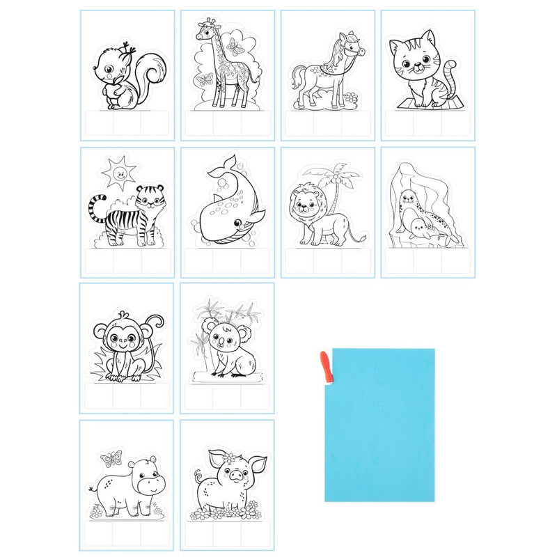 Load image into Gallery viewer, Bongers speelgoed prikblok dieren, 12dlg.