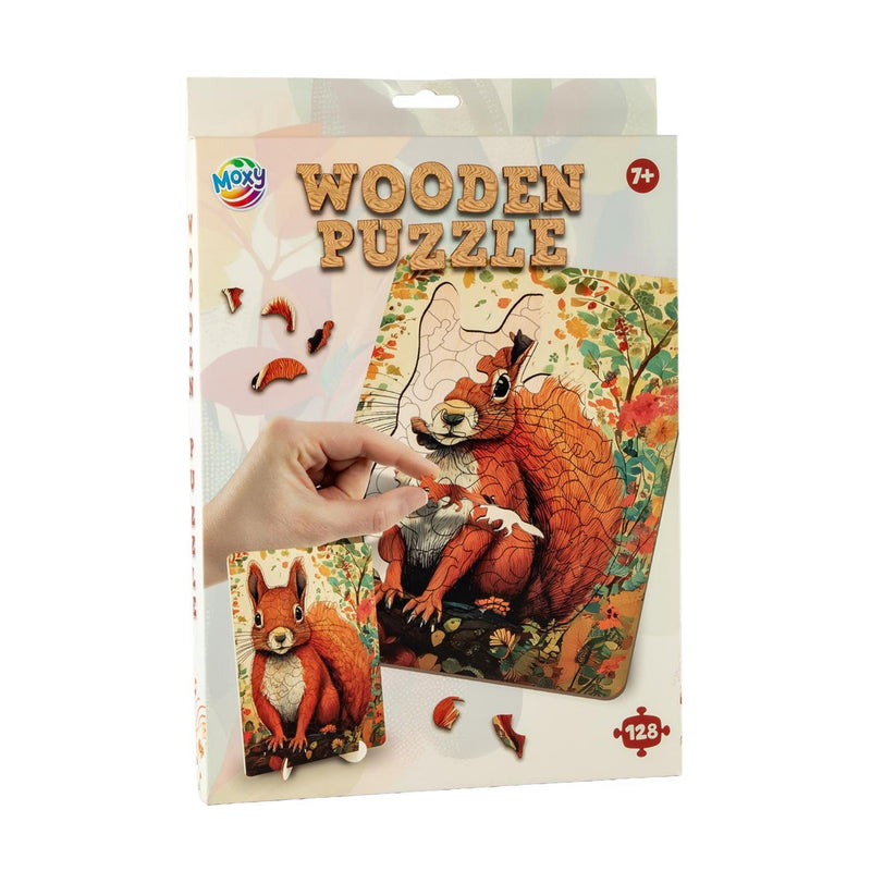 Load image into Gallery viewer, Moxy houten puzzel squirrel unieke vorm