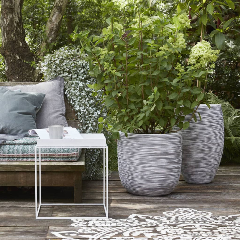 Load image into Gallery viewer, Capi bloempot nature rib elegant deluxe 40x60 cm ivoorkleur kofi1131