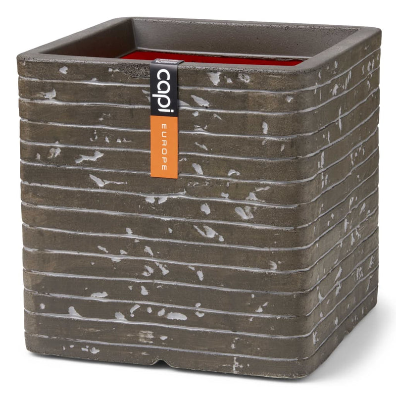 Load image into Gallery viewer, Capi Capi Bloempot Nature Row vierkant 40x40x40 cm olijfgroen