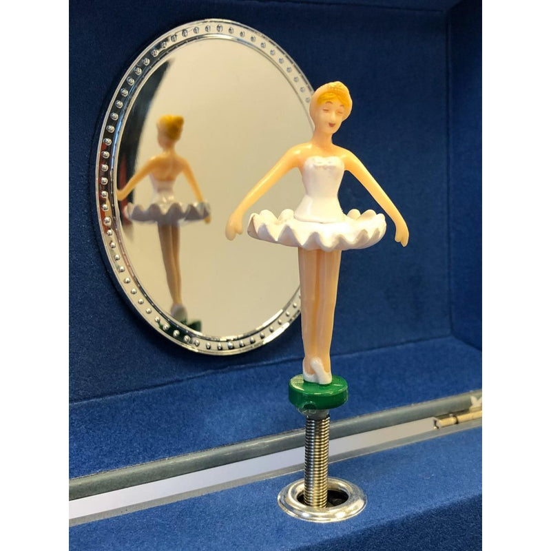 Load image into Gallery viewer, Simply for kids juwelen-muziekdoosje ballerina witte jurk blauw wit