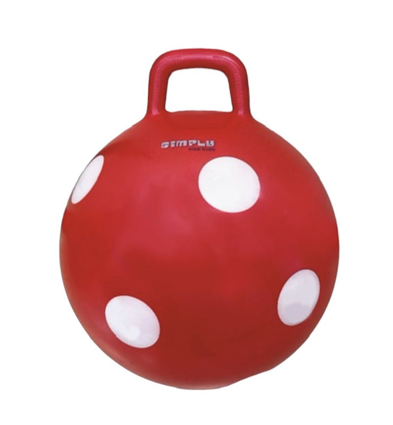 Load image into Gallery viewer, Skippybal rood met witte stippen. 50 cm