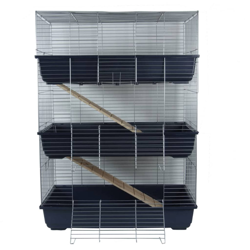 Load image into Gallery viewer, @pet @pet konijnenkooi met 3 verdiepingen 80x44x120 cm blauw 25034