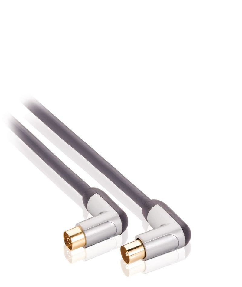 Load image into Gallery viewer, Profigold profigold prov8803 coaxkabel male gehoekt female gehoekt 3,00 m zwart