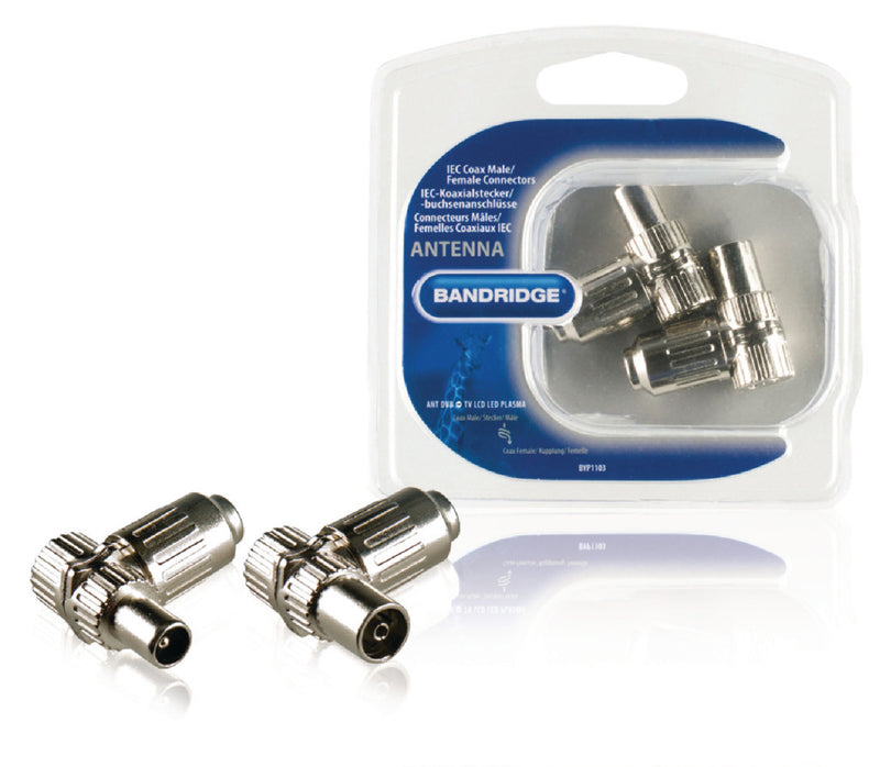 Load image into Gallery viewer, Bandridge byp1103 iec-coaxconnectors male female