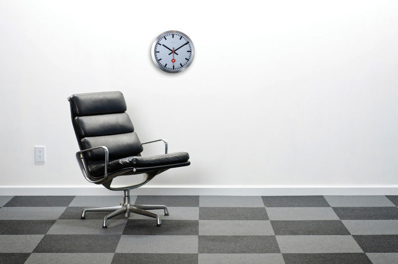 Load image into Gallery viewer, Nextime ne-3999ar wandklok dia. 35 cm, geborsteld aluminium, #039;station #039;