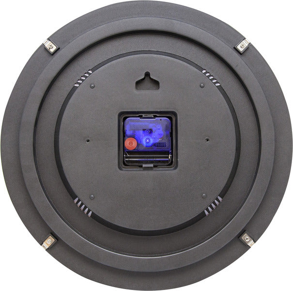 Load image into Gallery viewer, Nextime ne-3164 wandklok dia. 35 cm, bol glas, 'blauw moon dome'
