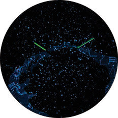 Load image into Gallery viewer, Nextime ne-3165 wandklok dia. 35 cm, bol glas, 'milky way dome'