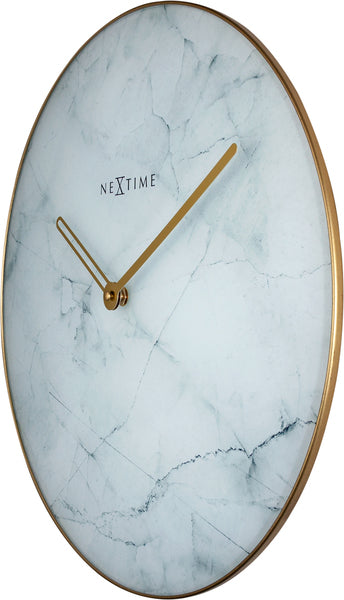 Load image into Gallery viewer, Nextime ne-8189wi wandklok marble ø 40 cm wit