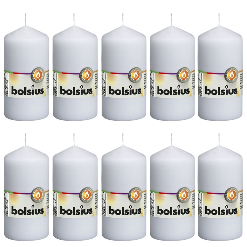 Load image into Gallery viewer, Bolsius Bolsius Stompkaarsen 10 st 120x58 mm wit
